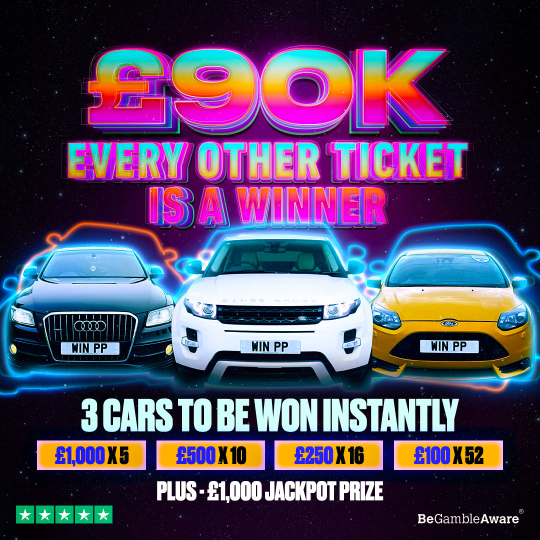 Every Other Ticket Is A Winner – 3 Cars – Audi Q5, Range Rover, Ford Focus St
